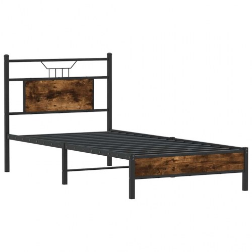 Sengeramme 75 x 190 cm uden madras - røget eg