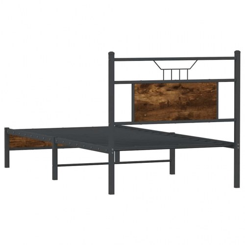 Sengeramme 75 x 190 cm uden madras - røget eg