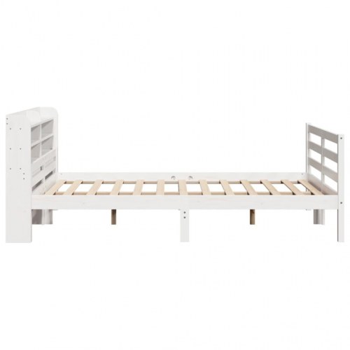 Sengeramme med hovedgærde uden madras Hvid 160x200 cm