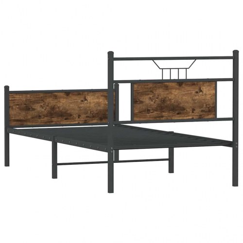 Sengeramme 75 x 190 cm uden madras - røget eg