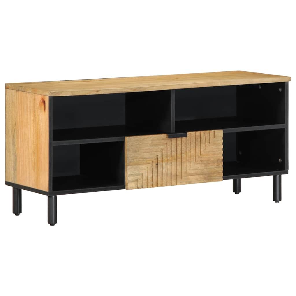 Tv-bord 100x33x46 cm massivt mangotræ brun