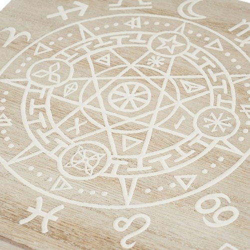 Kurvesæt Hvid Natur Træ MDF 20 x 20 x 10 cm