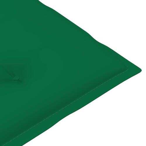 Stolehynder m. lav ryg 2 stk. 100x50x7 cm stof grøn
