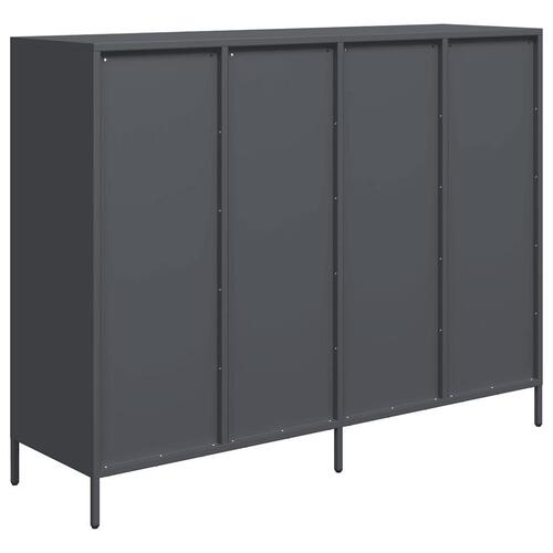 Skænk 135x39x103,5 cm koldvalset stål antracitgrå