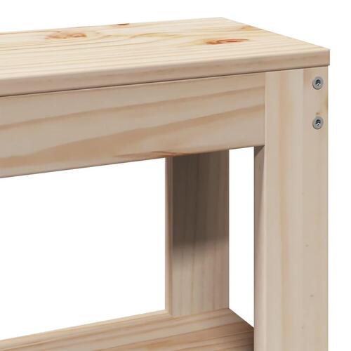 Sengeramme med sengegavl 135x190 cm massivt fyrretræ hvid