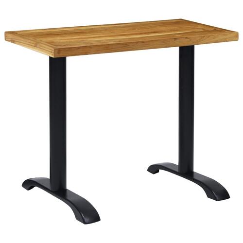 Bordben til bistrobord 2 stk 61x8x72 cm støbejern sort