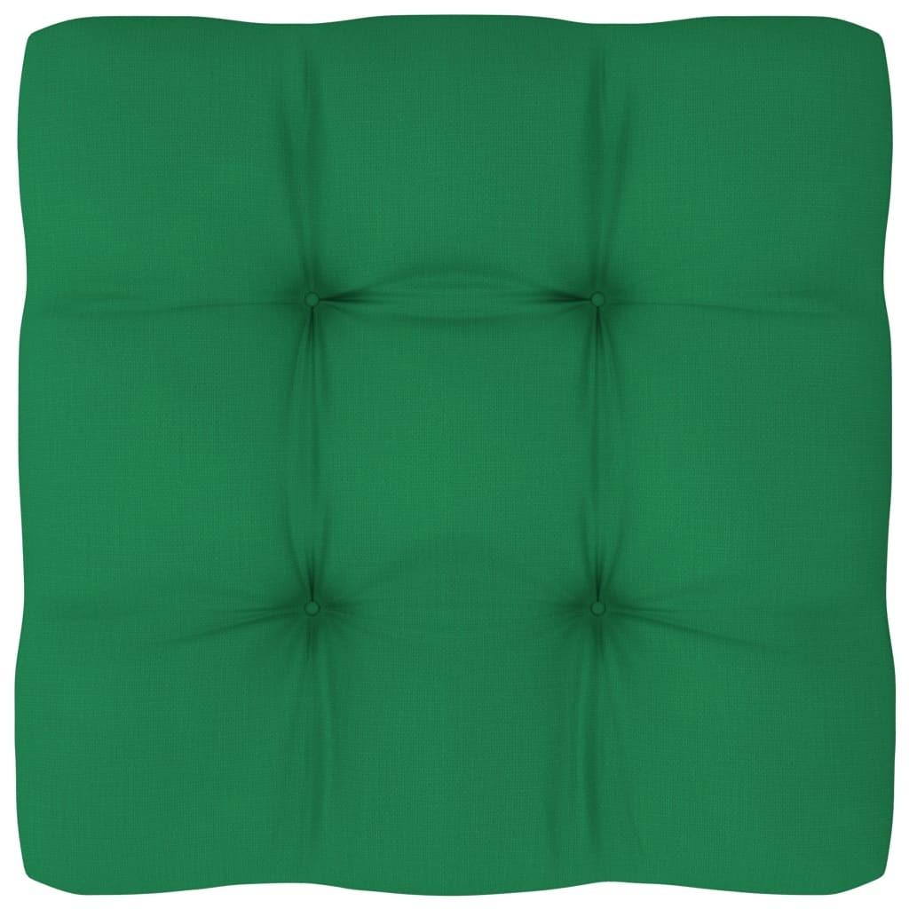 Pallehynde 80x80x12 cm stof grøn