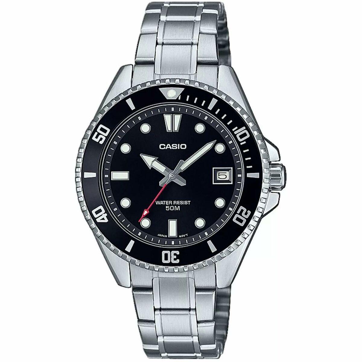 Herreur Casio Mdv 10d 1a1vef Sort Sølvfarvet