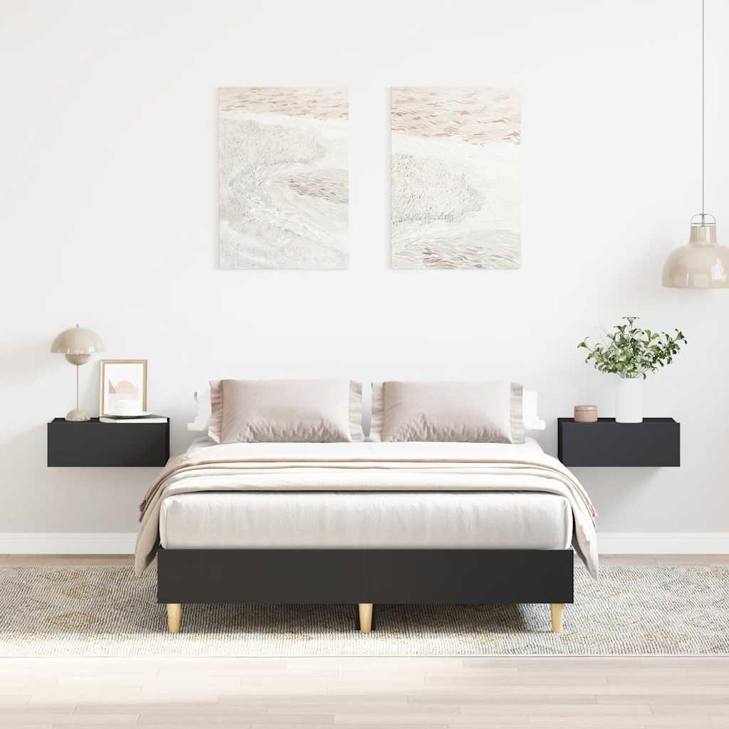 Sengestel uden madras 120x190 cm konstrueret træ sort