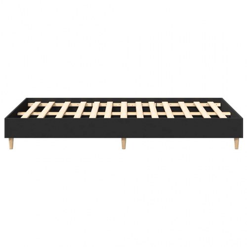 Sengeramme 120 x 190 cm med lamelbund - sort