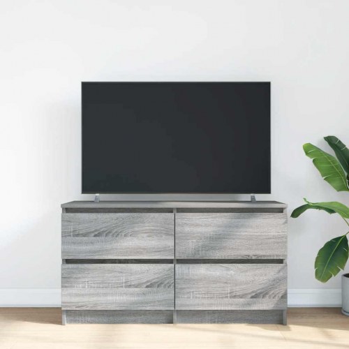 TV-bord med 4 skuffer - grå sonoma-eg