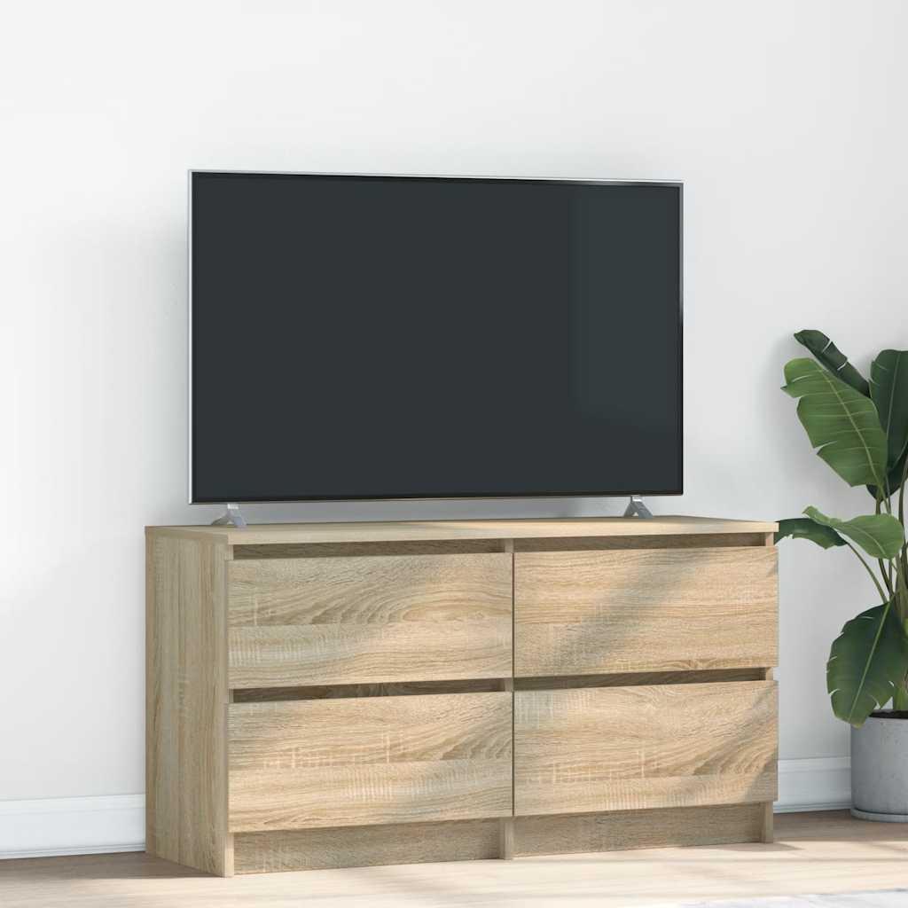 Tv-bord 100x35x54 cm konstrueret træ sonoma-eg