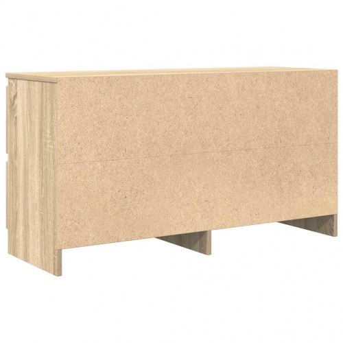 TV-bord 100 x 35 x 54 cm med 4 skuffer - sonoma-eg