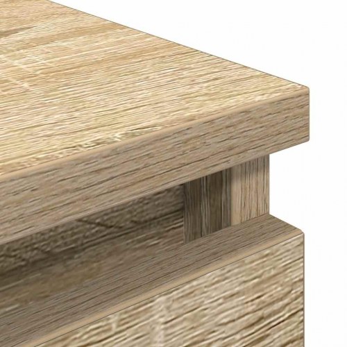 TV-bord 100 x 35 x 54 cm med 4 skuffer - sonoma-eg