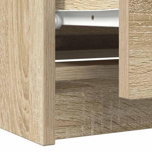 TV-bord 100 x 35 x 54 cm med 4 skuffer - sonoma-eg