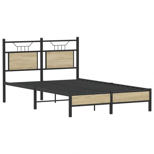 Sengeramme 120 x 200 cm uden madras med sengegavl - sonoma-eg
