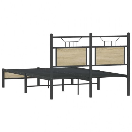 Sengeramme 120 x 200 cm uden madras med sengegavl - sonoma-eg