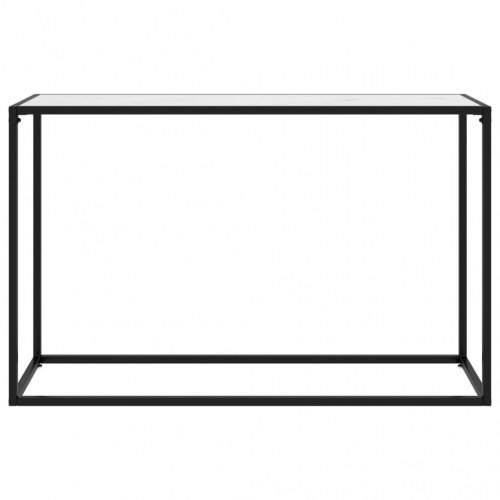Konsolbord 120x35x75 cm hærdet glas hvid