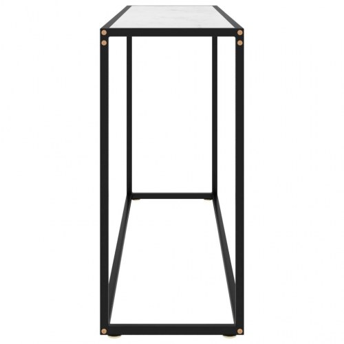 Konsolbord 120x35x75 cm hærdet glas hvid