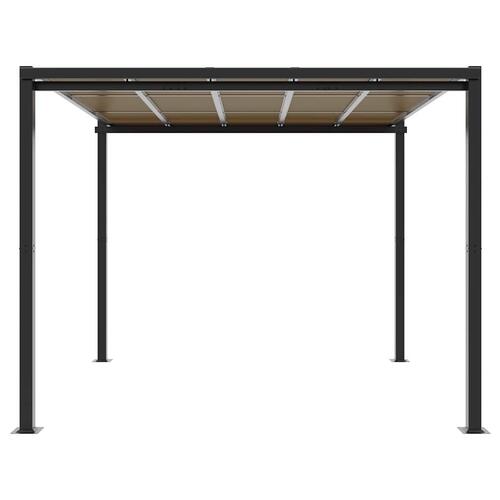 Havepavillon 3x3 m aluminium antracitgrå