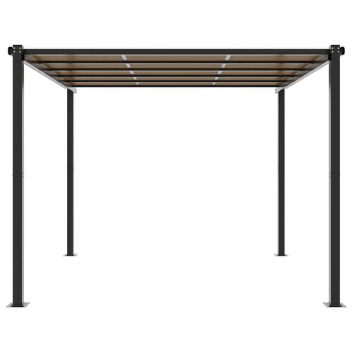 Havepavillon 3x3 m aluminium antracitgrå