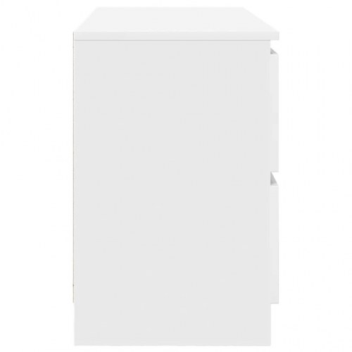 TV-bord med 4 skuffer - hvid, 100 x 35 x 54 cm