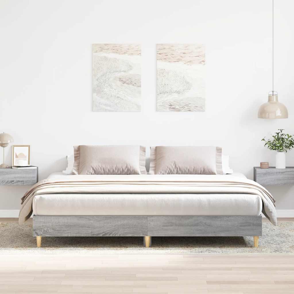 Sengestel Uden Madras Konstrueret Træ Antikt Træ - Grå sonoma-eg / 180 x 200 cm