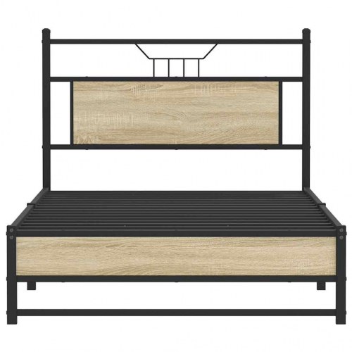 Sengeramme med sengegavl uden madras 107 x 203 cm - sonoma-eg