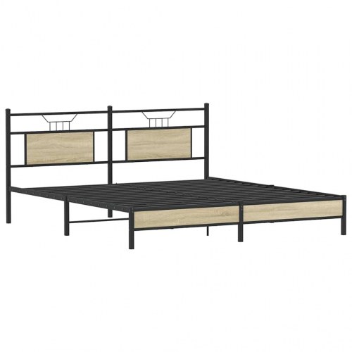 Sengeramme med sengegavl 160 x 200 cm - sonoma-eg