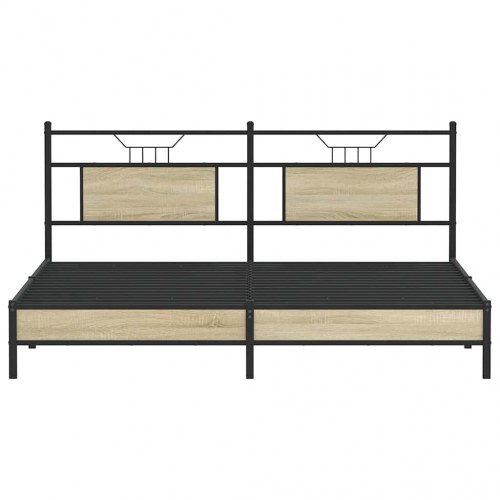 Sengeramme med sengegavl 160 x 200 cm - sonoma-eg