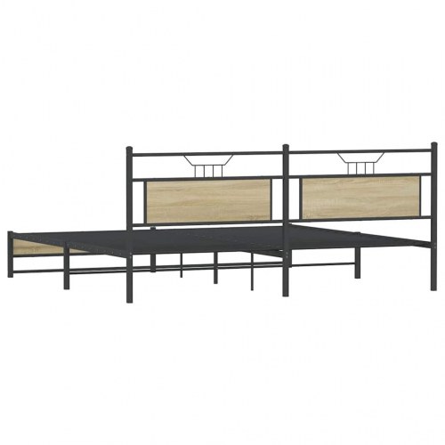 Sengeramme 200 x 200 cm i metal - sonoma-eg