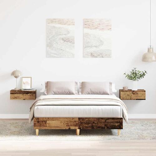 Sengestel uden madras 140x190 cm konstrueret træ antikt træ