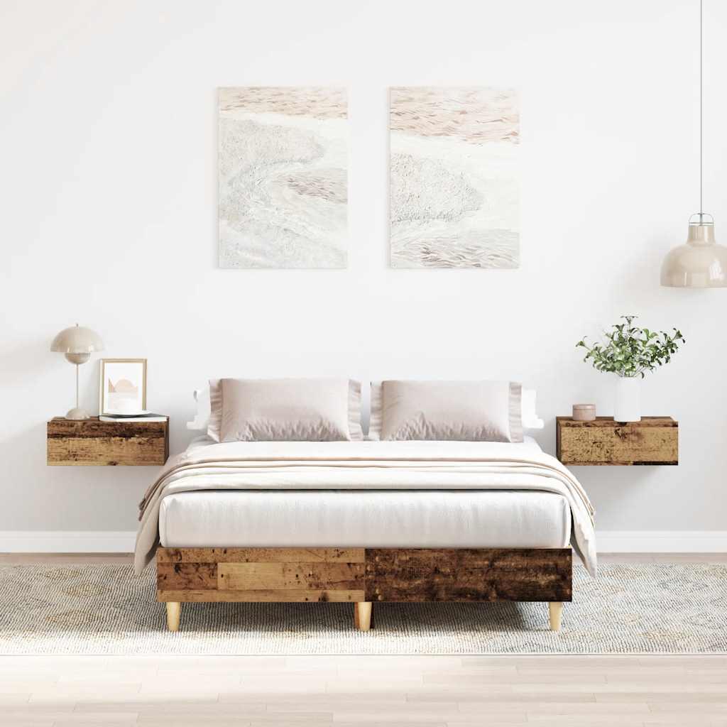 Sengestel uden madras 140x190 cm konstrueret træ antikt træ