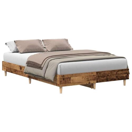 Sengestel uden madras 140x190 cm konstrueret træ antikt træ