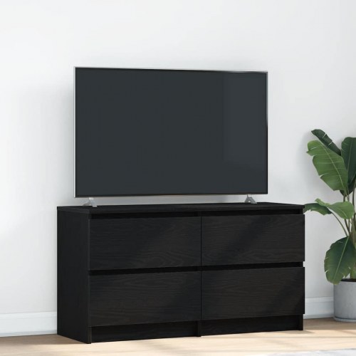 TV-bord i konstrueret træ - sort, 100 x 35 x 54 cm