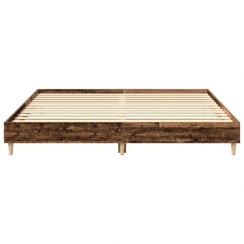 Sengestel uden madras 200 x 200 cm - antikt træ