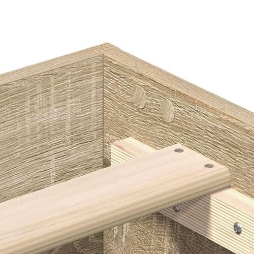 Sengestel uden madras 120x190 cm konstrueret træ sonoma-eg