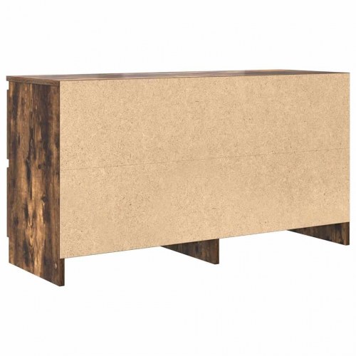 TV-bord med 4 skuffer - røget egetræsfarve, 100 x 35 x 54 cm
