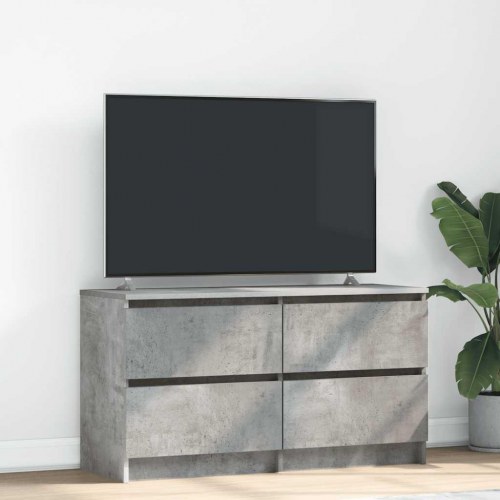 TV-bord med 4 skuffer - betongrå, 100 x 35 x 54 cm