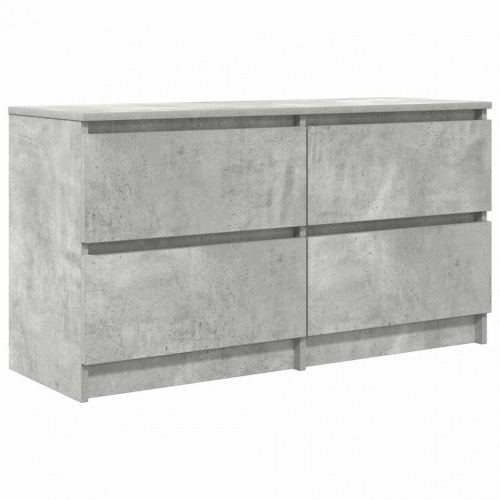 TV-bord med 4 skuffer - betongrå, 100 x 35 x 54 cm