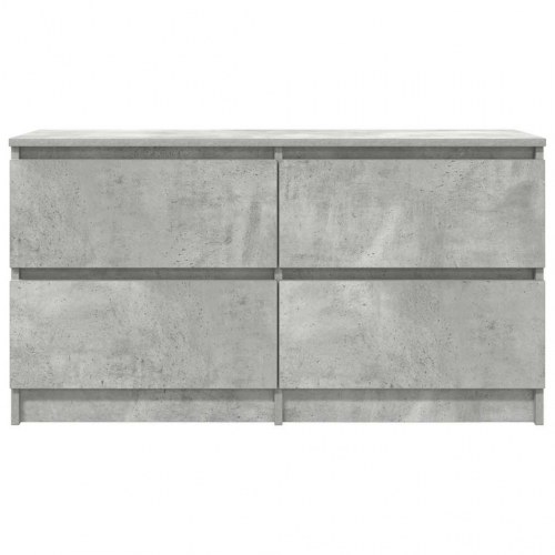 TV-bord med 4 skuffer - betongrå, 100 x 35 x 54 cm