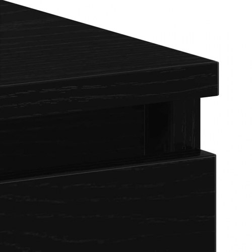 Skrivebord med 3 skuffer - 90 × 45 × 76 cm, sort eg