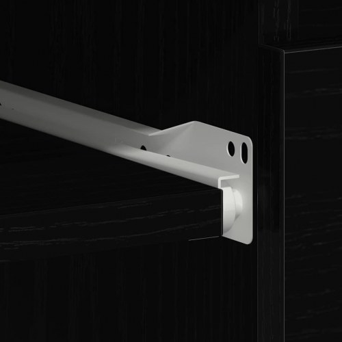 Skrivebord med 3 skuffer - 90 × 45 × 76 cm, sort eg