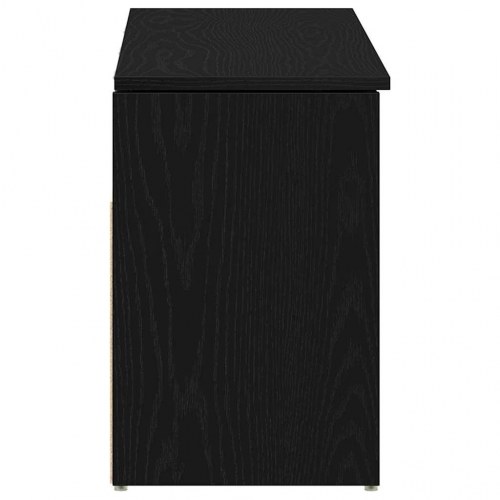 Skobænk med opbevaring 102×30,5×45 cm - sort egetræsfarve