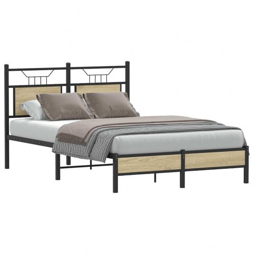 Sengeramme 120 x 190 cm med sengegavl - sonoma-eg