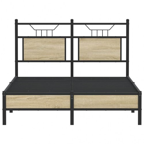 Sengeramme 120 x 190 cm med sengegavl - sonoma-eg