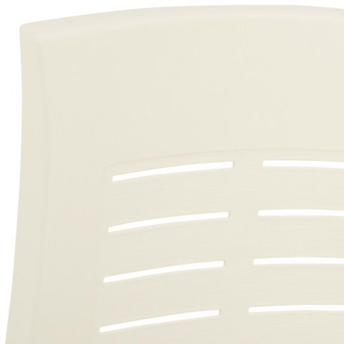 Lænestole til haven 2 stk. plastik hvid