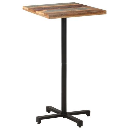 Bistrobord 60x60x110 cm firkantet massivt genbrugstræ