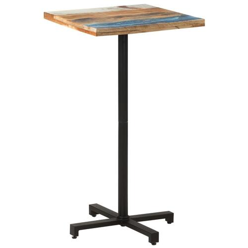 Bistrobord 60x60x110 cm firkantet massivt genbrugstræ