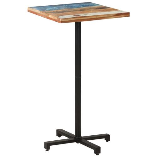 Bistrobord 60x60x110 cm firkantet massivt genbrugstræ